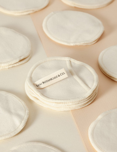 10 discos almohadillas pads de fibra de bambu para limpieza facial
