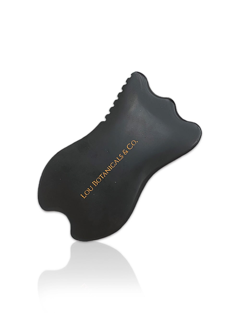 Gua sha tulip cuarzo bian negro para masaje facial Gua sha tulip cuarzo bian negro para masaje facial