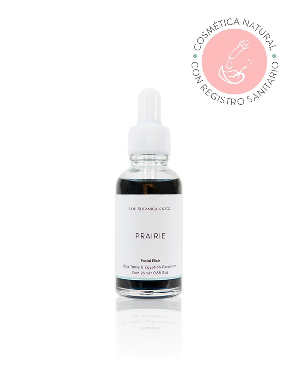 Serum humectante facial natural y organico Prairie