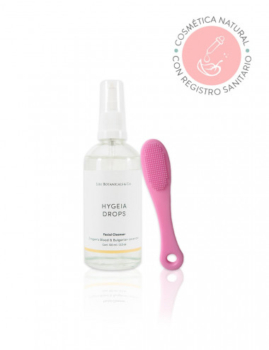 Gel limpiador jabon liquido natural y organico con dedo exfoliante facial