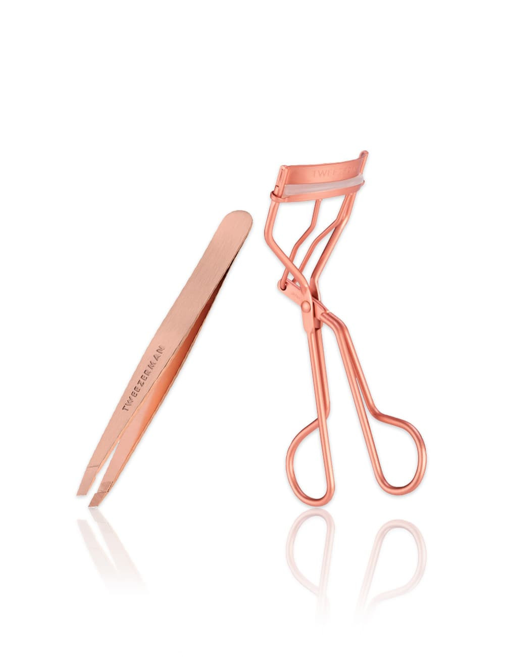 Pinza de oro rosa para depilacion y rizador de pestanas clasico Tweezerman rose gold Pinza de oro rosa para depilacion y rizador de pestanas clasico Tweezerman rose gold