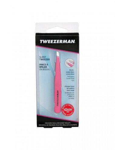 Pinza rosada para depilacion cejas cuerpo pretty in pink Tweezerman en caja