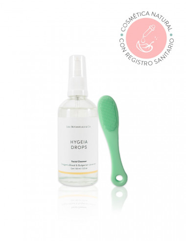 Gel limpiador jabon liquido natural y organico suave con dedo exfoliante facial menta