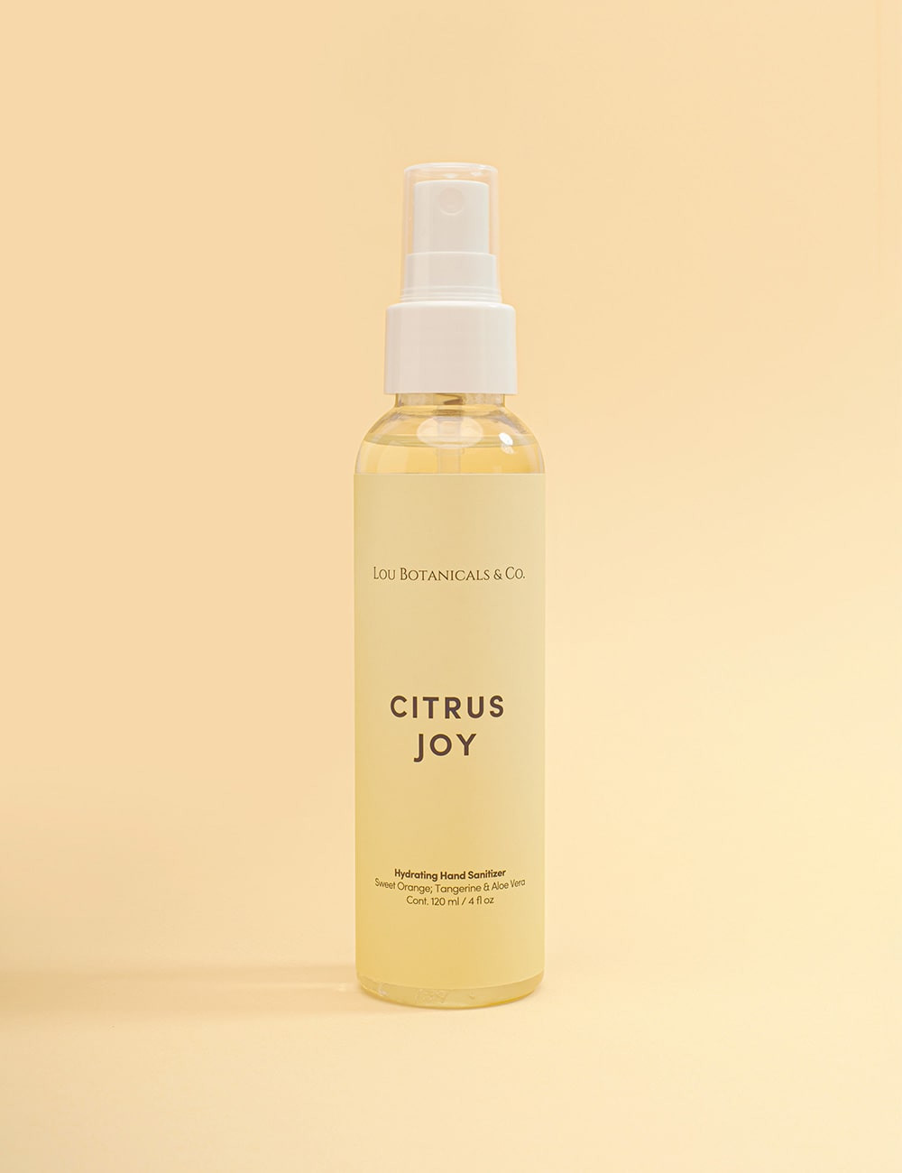 Spray desinfectante antibacterial para manos olor naranja mandarina aloe vera