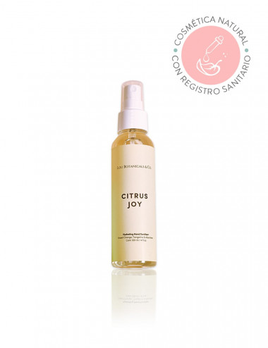 Spray desinfectante antibacterial para manos olor naranja mandarina aloe vera