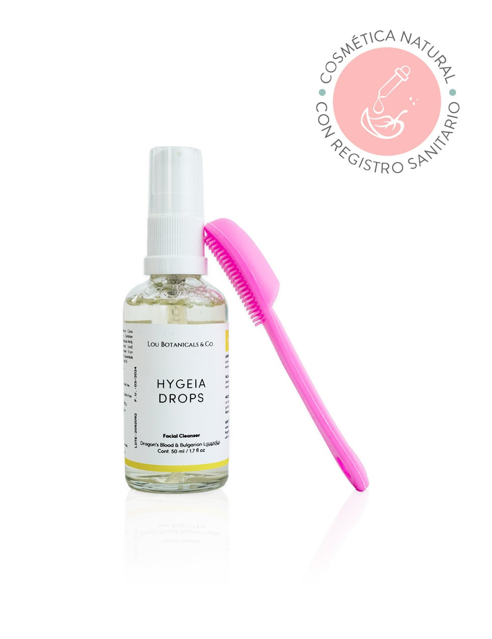 Gel limpiador jabon liquido natural y organico con dedo exfoliante facial