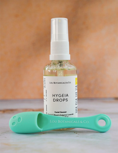 Gel limpiador jabon liquido natural y organico con dedo exfoliante facial para eliminar puntos negros y espinillas
