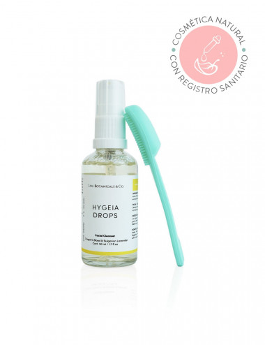 Gel limpiador jabon liquido natural y organico con dedo exfoliante facial para eliminar puntos negros y espinillas