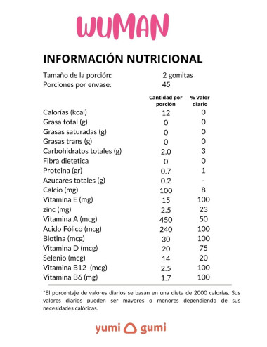 YUMI GUMI Wuman Gomitas con...