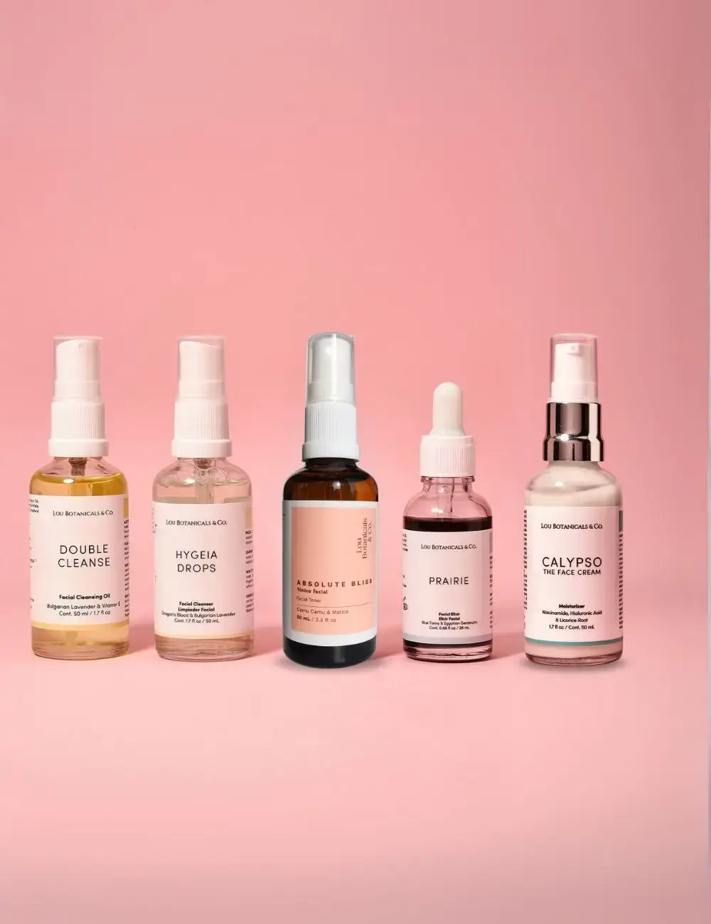 PACK INICIO SMALL COMPLETO MIXTA / GRASA: Doble limpieza 50 ml + Absolute Bliss 50 ml + Calypso + Prairie