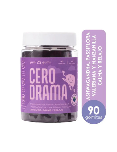 YUMI GUMI CERO DRAMA Gomitas relajantes de valeriana y manzanilla 90 unidades