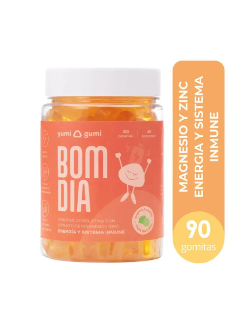 YUMI GUMI BOM DIA Gomitas con magnesio y zinc 90 unidades