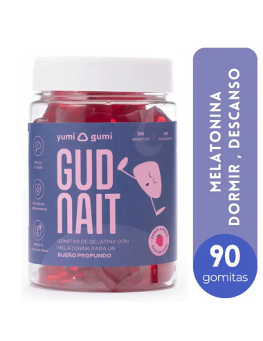 YUMI GUMI GUD NAIT Gomitas para el insomnio con melatonina 90 unidades