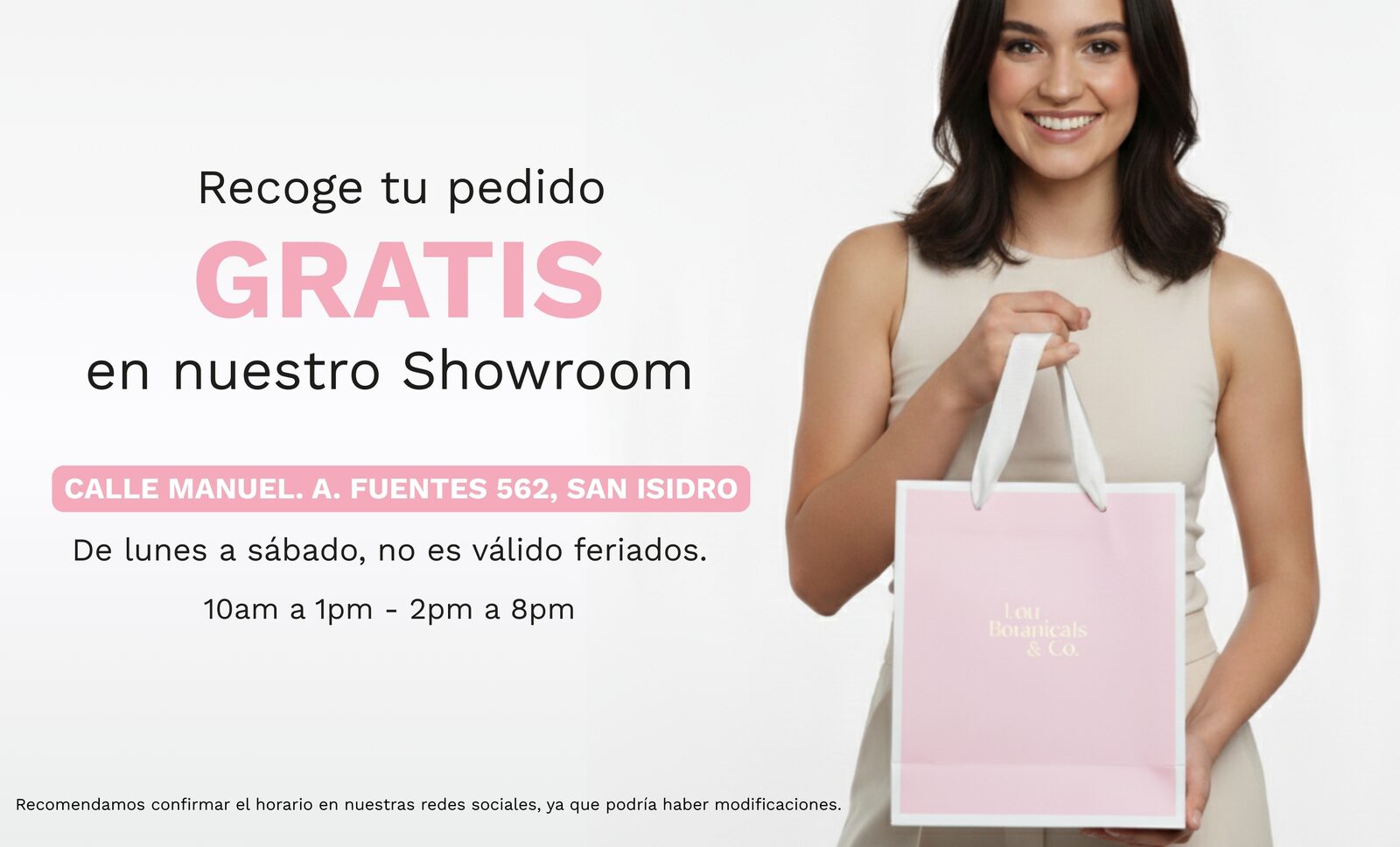 Recoge tu pedido gratis en nuestro showroom en San Isidro